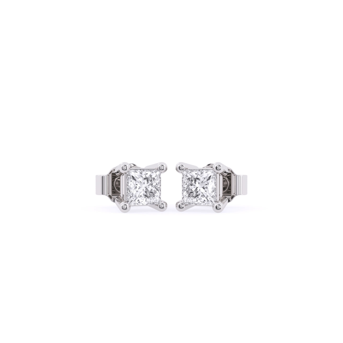 Trendy Lab Grown Diamond 4 Prong Earrings